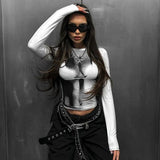 3D Print Long Sleeve Patchwork Shirt